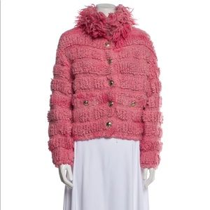 Chanel faux fur jacket. From the fall 2020 collection of Karl Lagerfeld